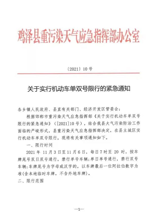 鸡泽限号?鸡泽限号最新通知?-第5张图片-柯迪百科 鸡泽限号?鸡泽限号最新通知?-第5张图片-柯迪百科
