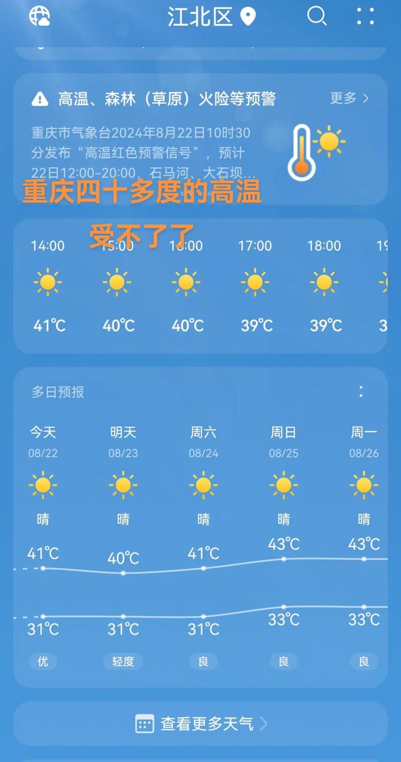 重庆市一周天气状况，重庆市一周的天气情况