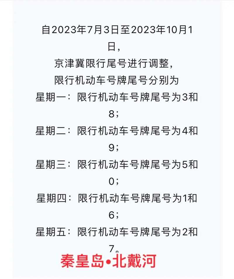 秦皇岛限号最新限行通知,秦皇岛限号最新限行通知2023-第3张图片-柯迪百科 秦皇岛限号最新限行通知,秦皇岛限号最新限行通知2023-第3张图片-柯迪百科